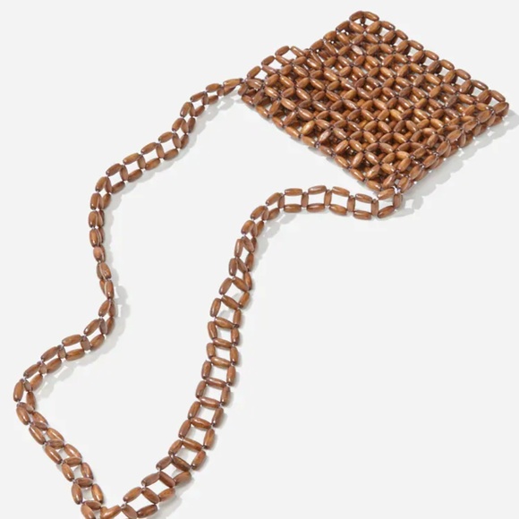 Wooden Cutout Flap-Top Crossbody - Picture 2 of 2